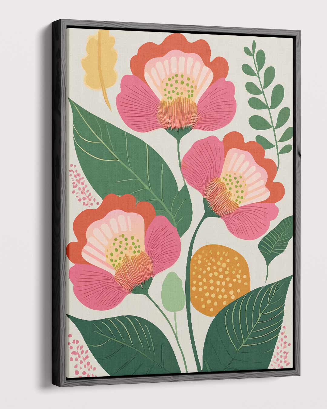 Bloemenpracht in Boho Stijl Kunstwerk-canvas-dibond-plexiglas-wanddecoratie-WallArtistic