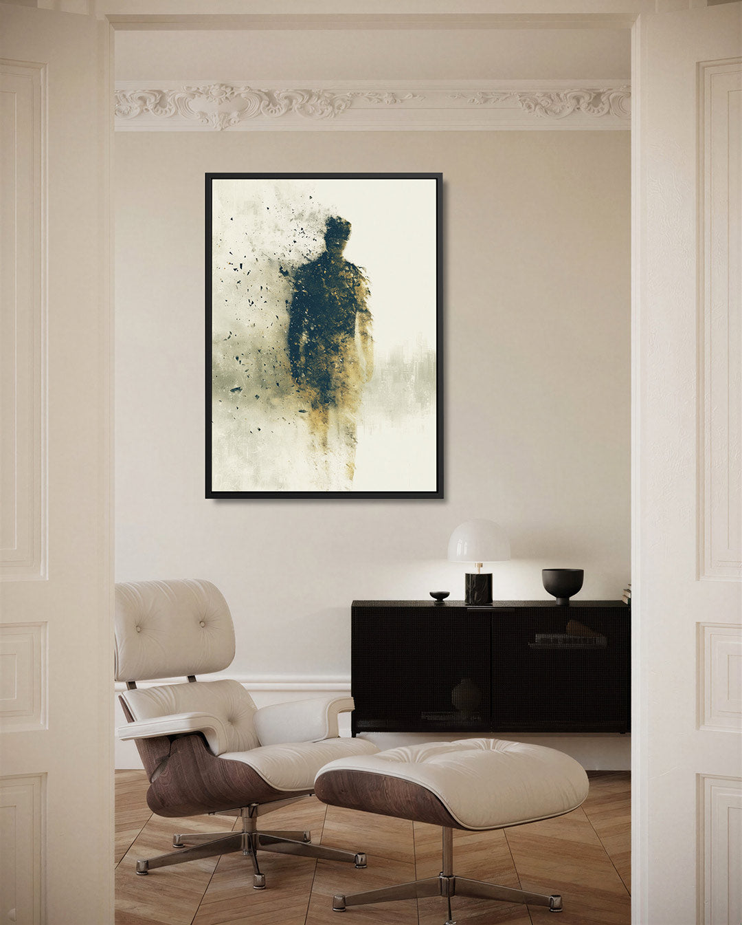Vervagende silhouet Kunstwerk