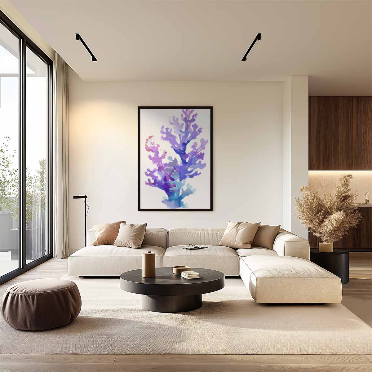 Lila Koraal Kunstwerk Kunstwerk-canvas-dibond-plexiglas-wanddecoratie-WallArtistic