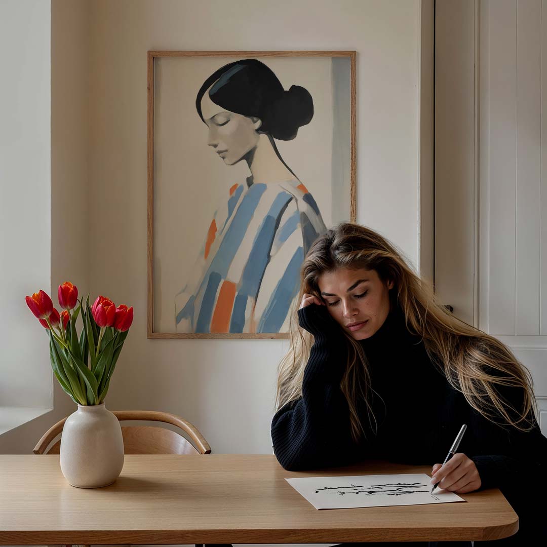 Artistieke Vrouwelijke Silhouet Poster-WallArtistic