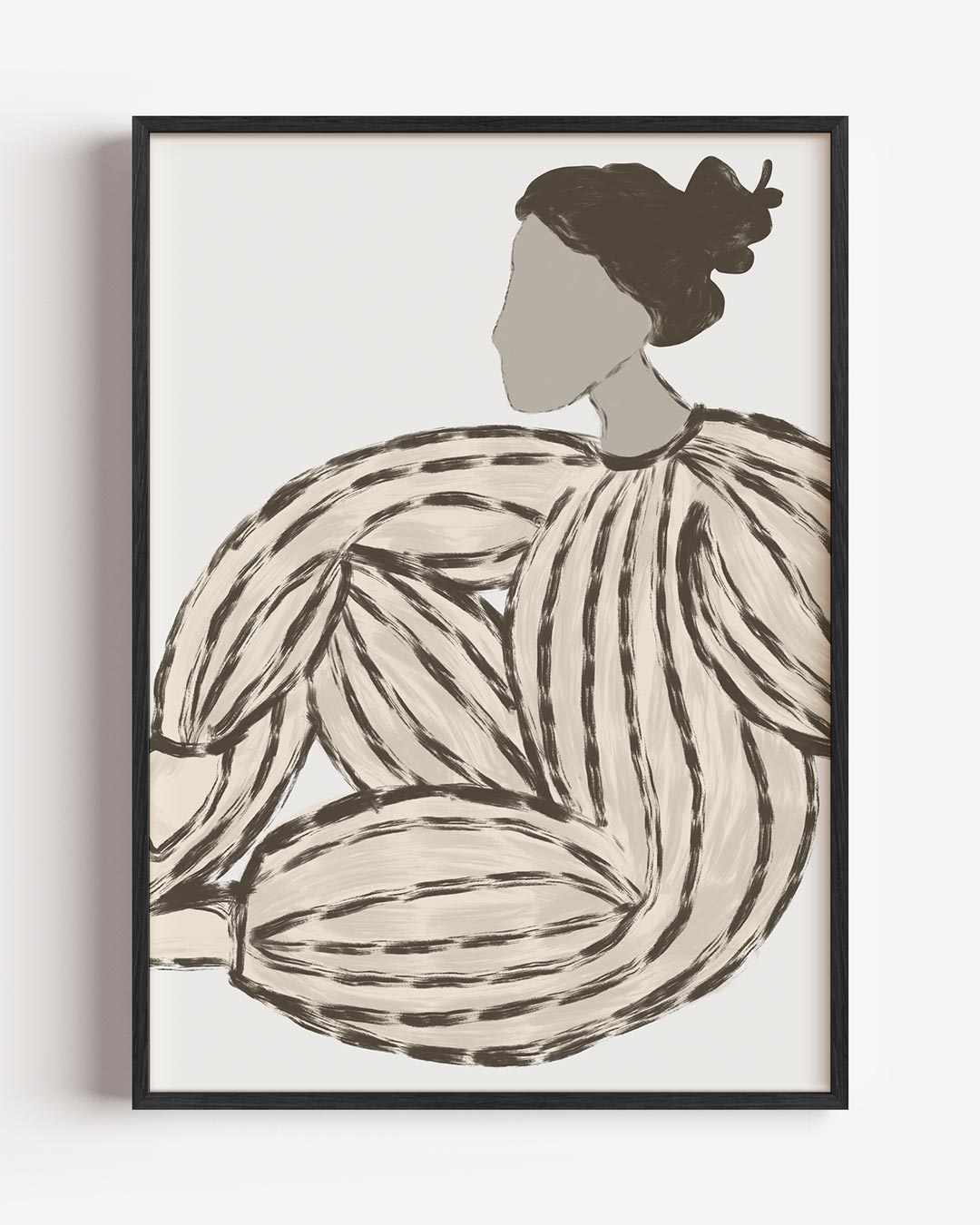 Artistieke Zwart-Wit Vrouw Poster-WallArtistic