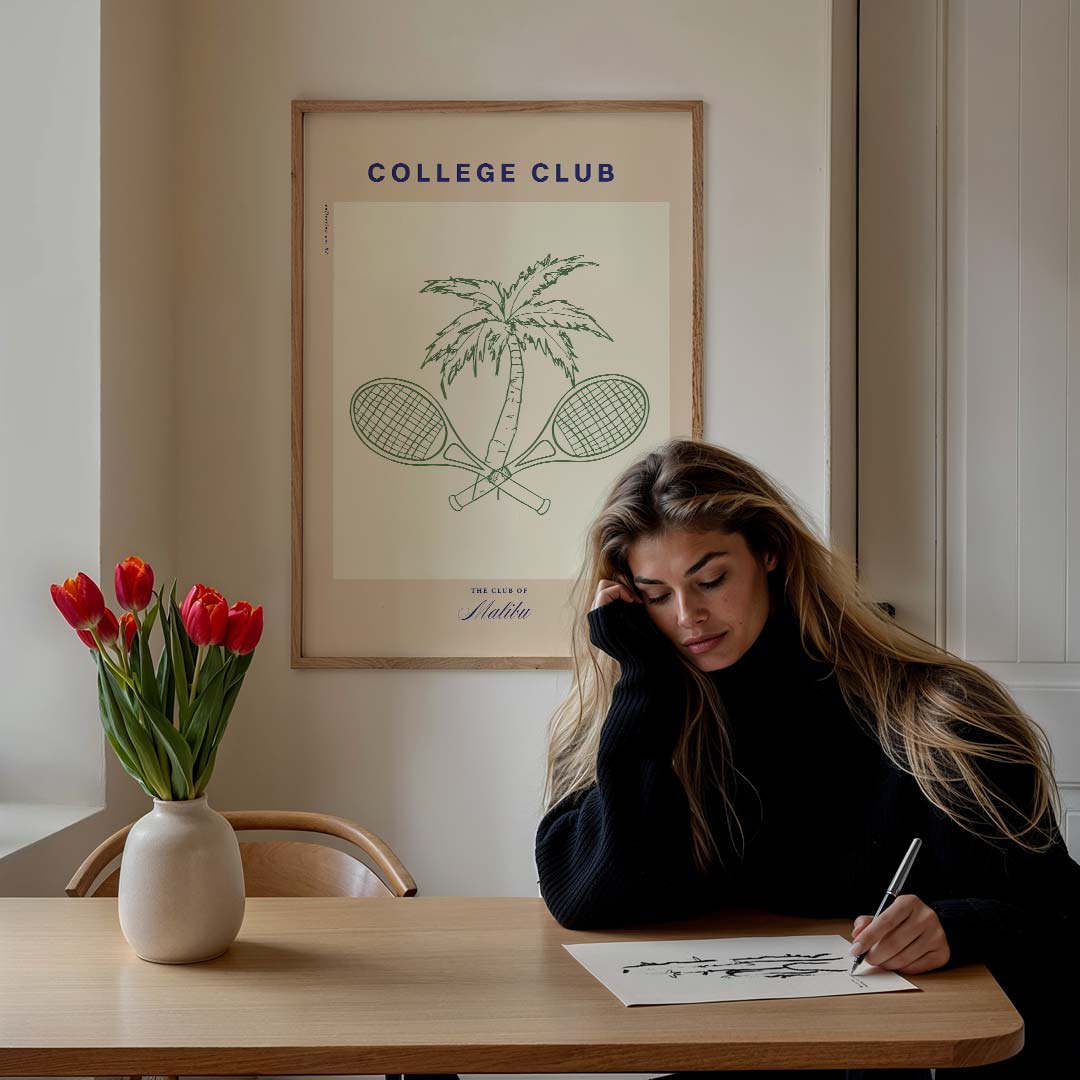 College Club Malibu Poster-WallArtistic