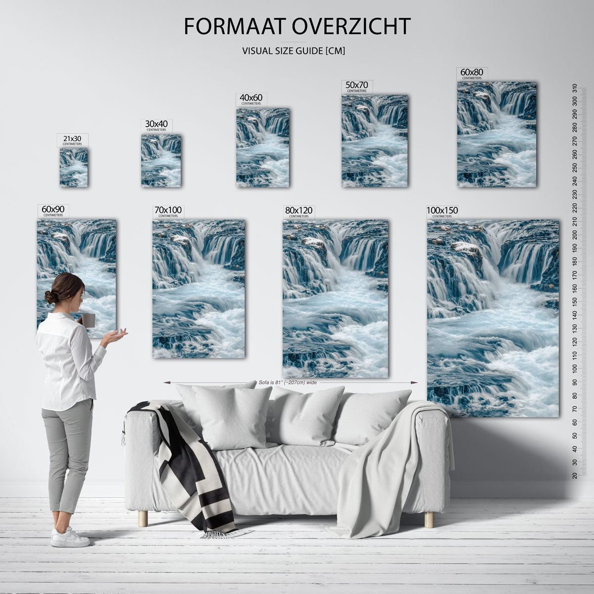 Dynamische waterval Poster