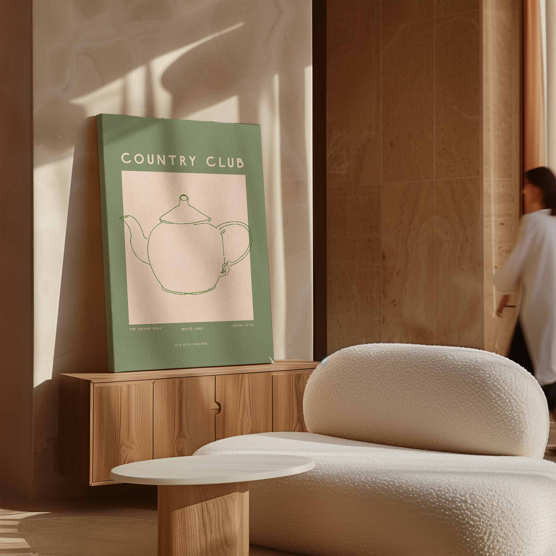 Minimalistische Theepot Poster
