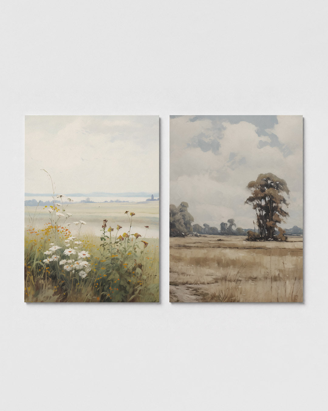 Bloemen en velden Posterset