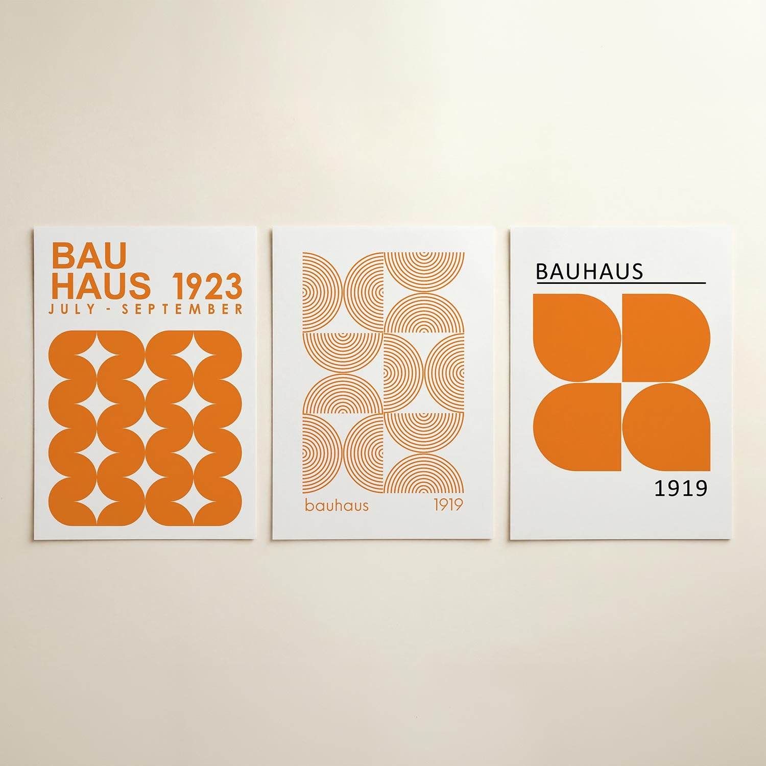 Oranje vormenspel Posterset