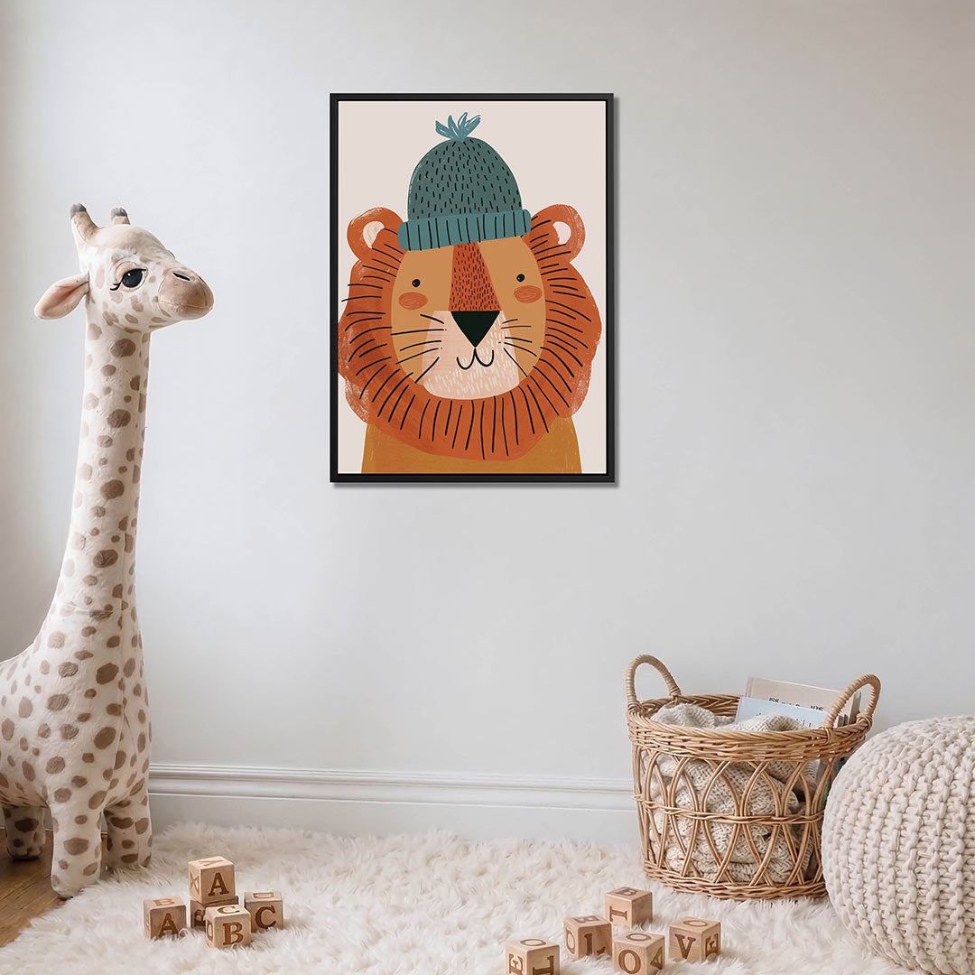 Speelse leeuw illustratie Kunstwerk