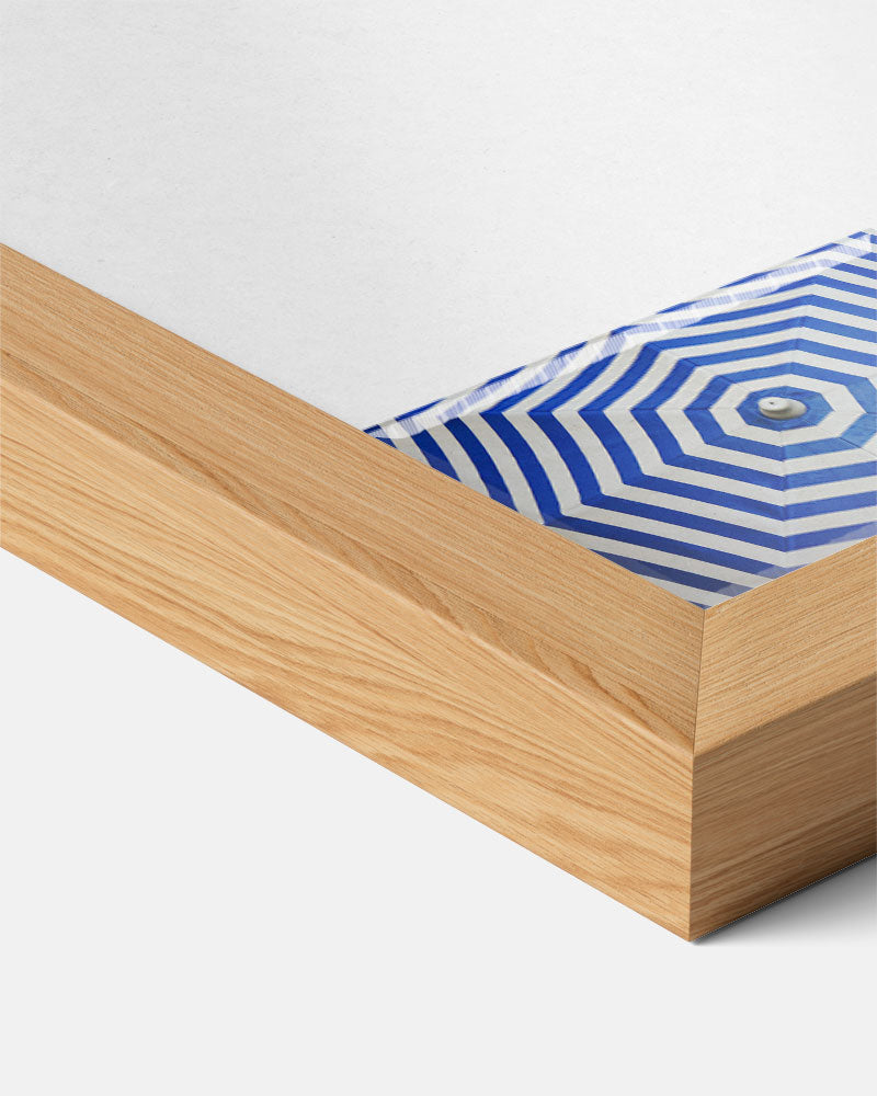 Blauwwitte Paraplu Poster-WallArtistic