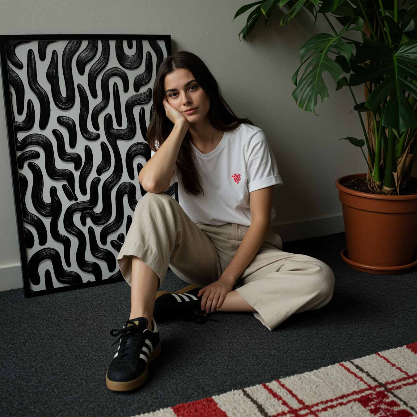 Moderne Zwart-witte Kunstposter