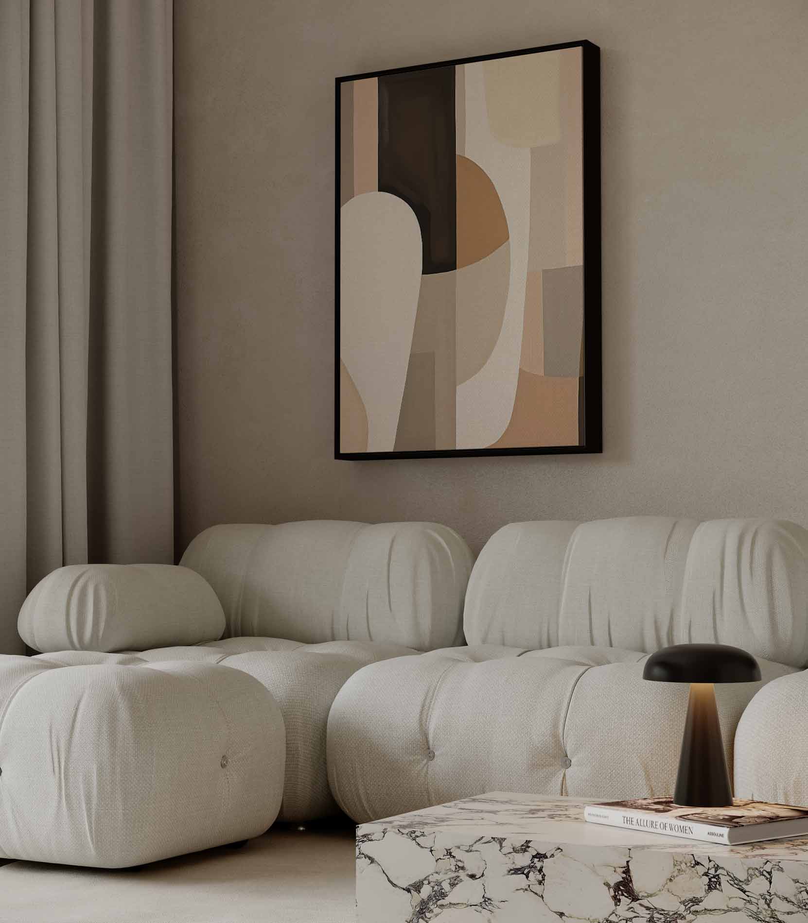Aardse Harmonie Kunstwerk-canvas-dibond-plexiglas-wanddecoratie-WallArtistic