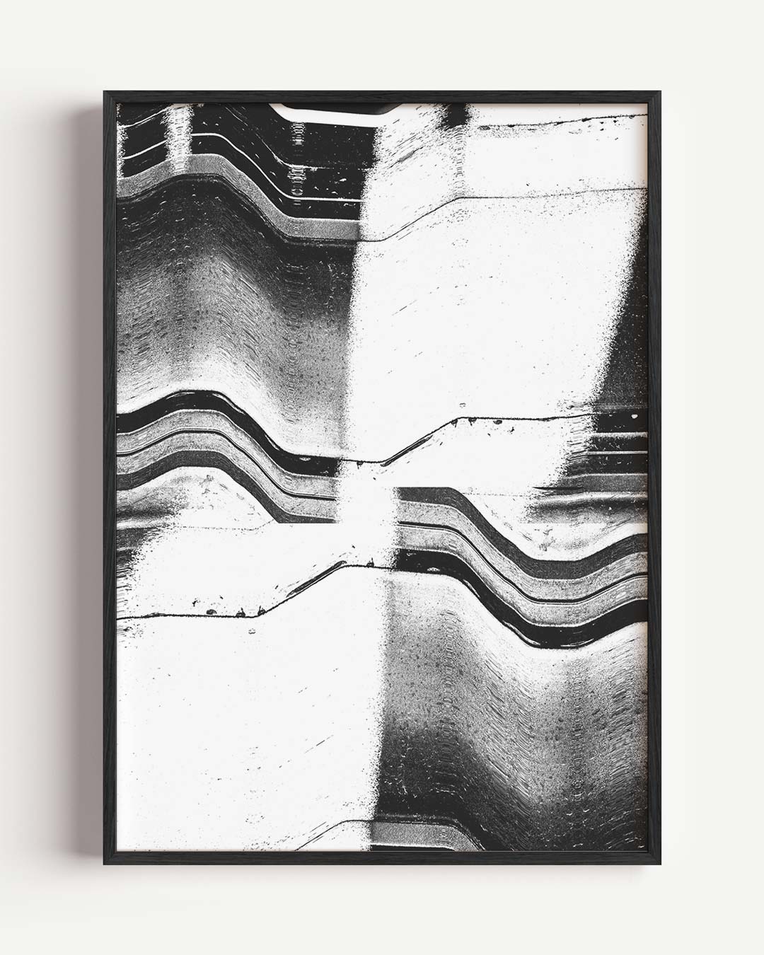 Zwart-Wit Abstract Textuur Poster-WallArtistic