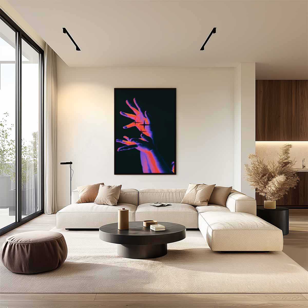 Mystieke Handbewegingen Kunstwerk-canvas-dibond-plexiglas-wanddecoratie-WallArtistic