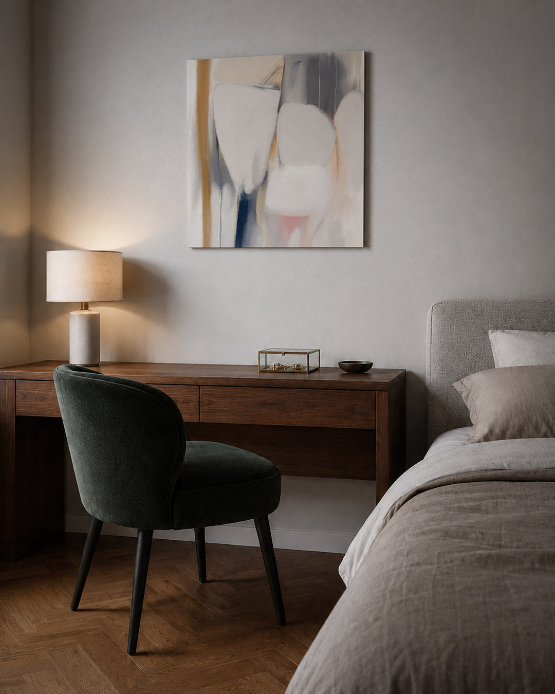 Vloeiende vormen compositie Kunstwerk