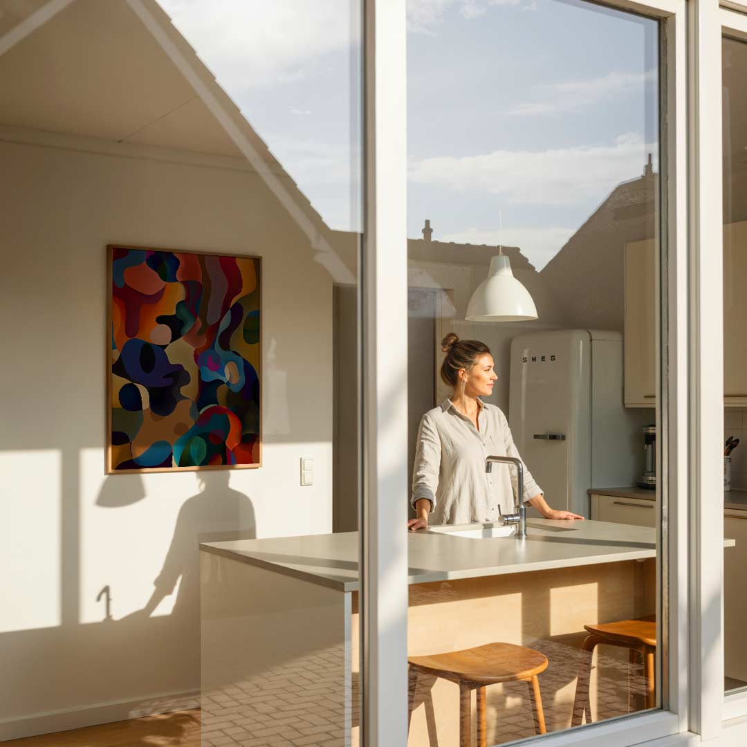 Kleurrijke Abstracte Golven Poster-WallArtistic