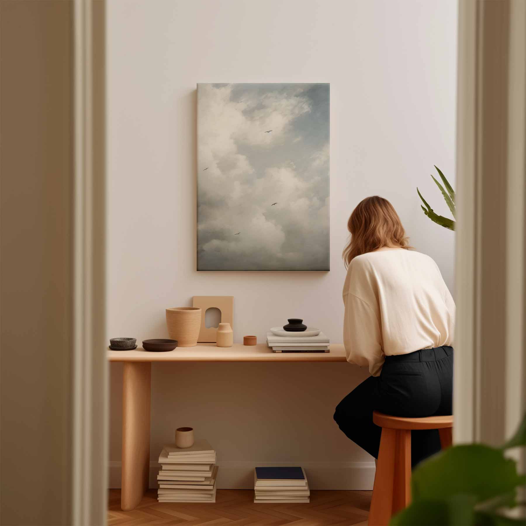 Zonnige Dromen in de Wolken Kunstwerk-canvas-dibond-plexiglas-wanddecoratie-WallArtistic