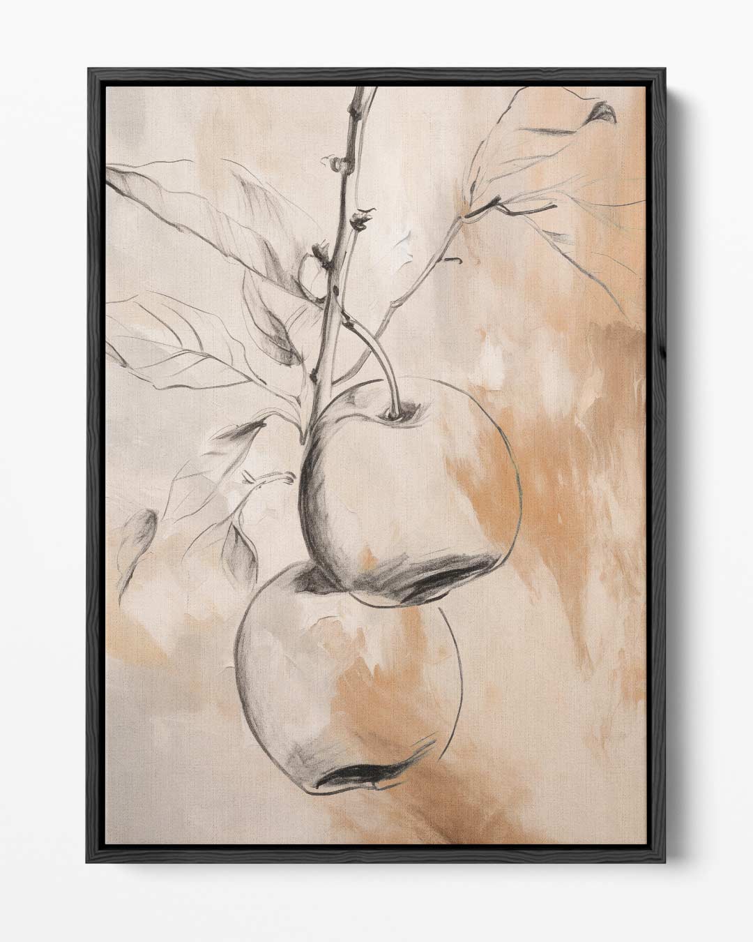 Sereen Aquarel van Rijpe Appels Kunstwerk-canvas-dibond-plexiglas-wanddecoratie-WallArtistic