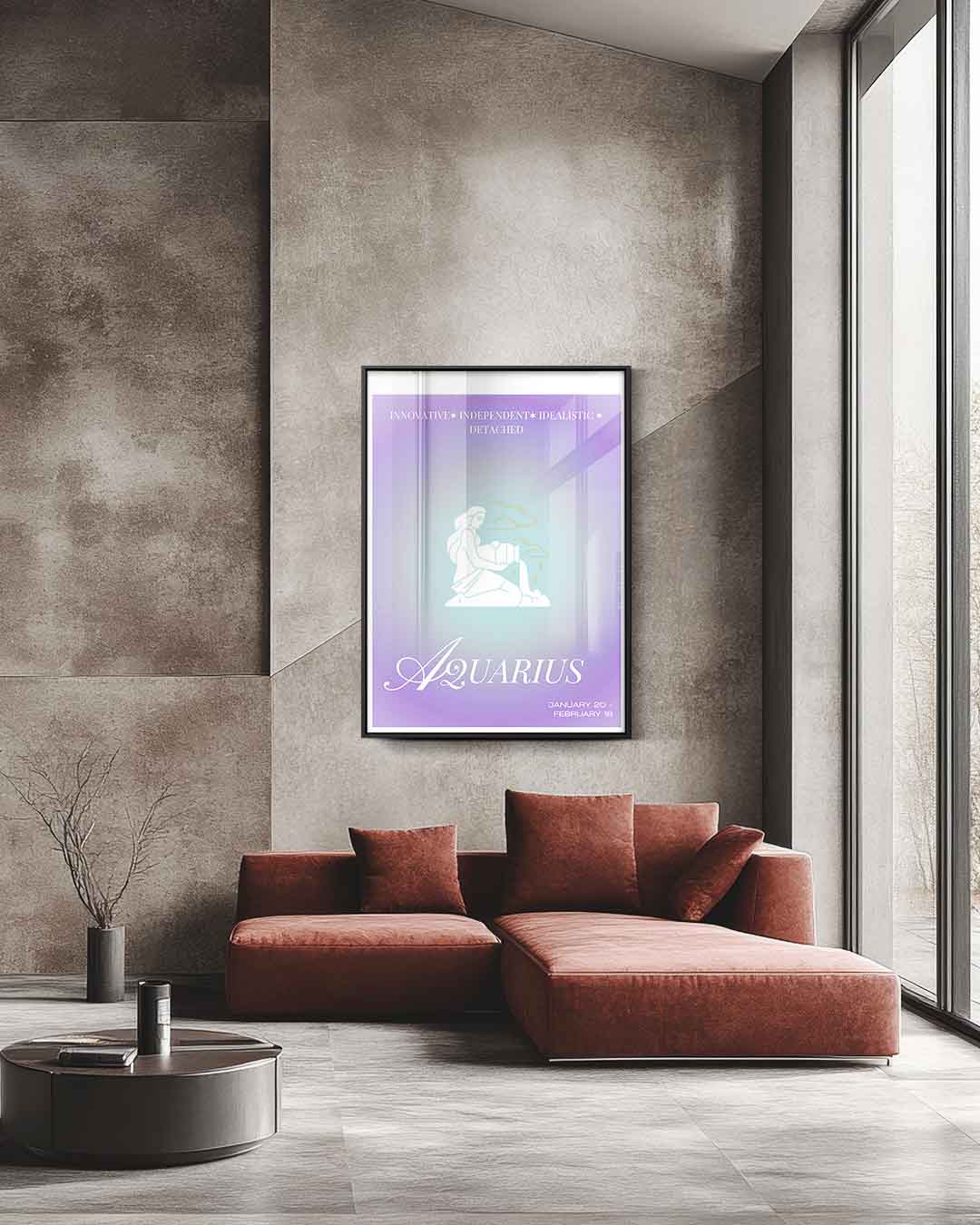 Stijlvolle Aquarius Compositie Kunstwerk-canvas-dibond-plexiglas-wanddecoratie-WallArtistic