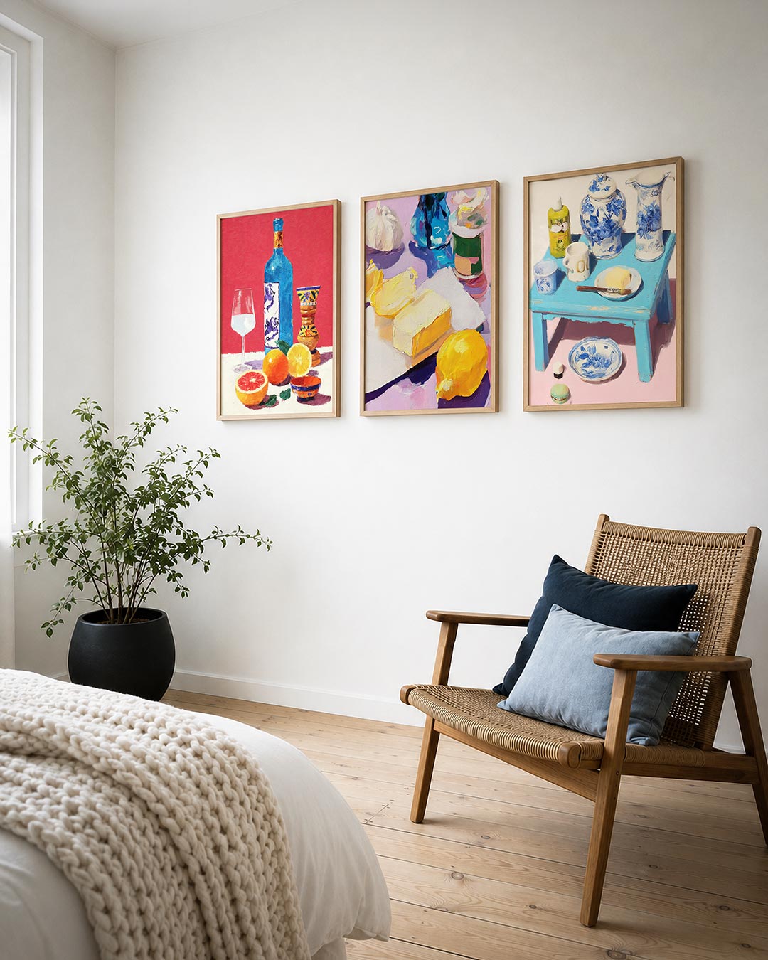 Kleurrijke tafelsetting Posterset
