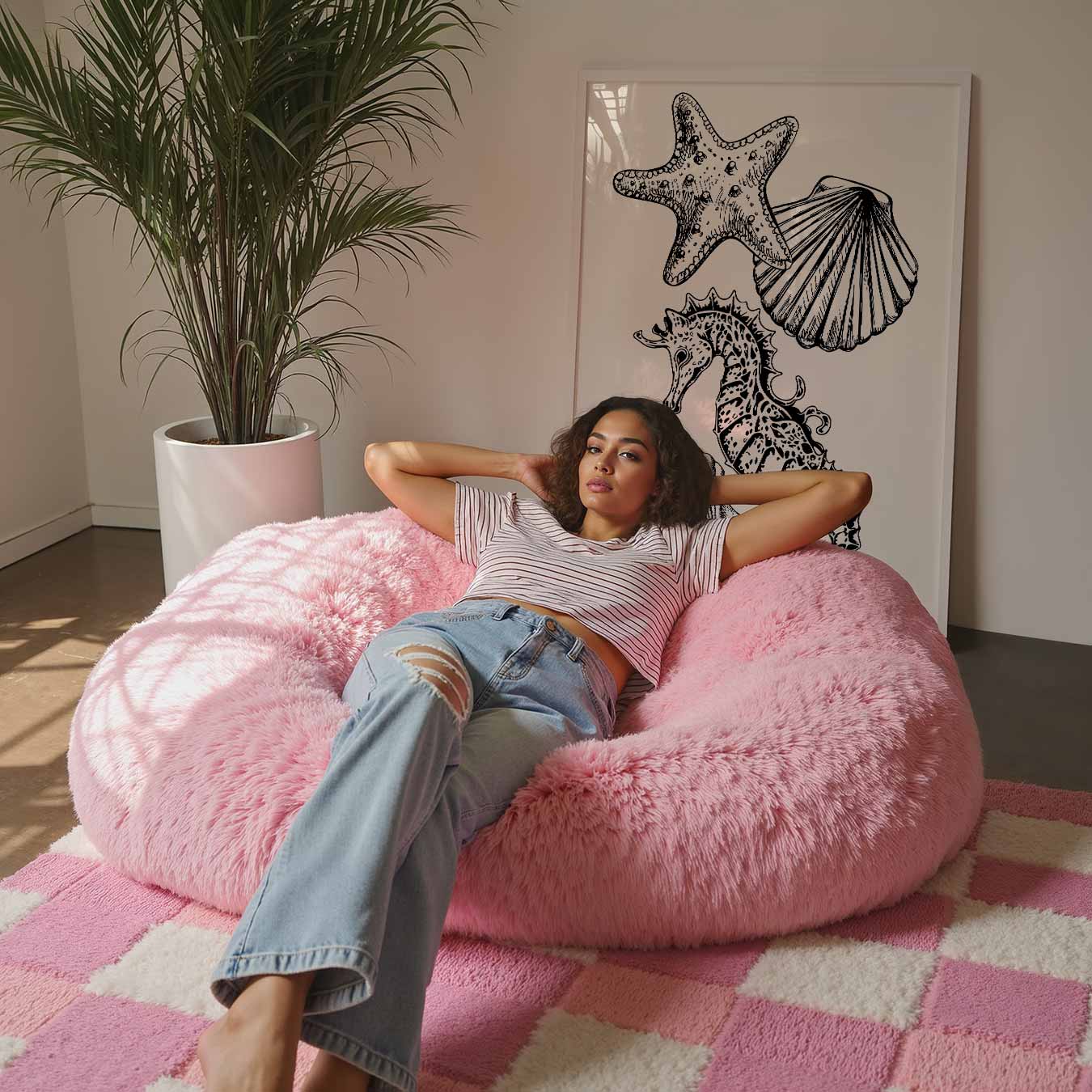 Zeedieren Sierlijke Illustraties Poster-WallArtistic