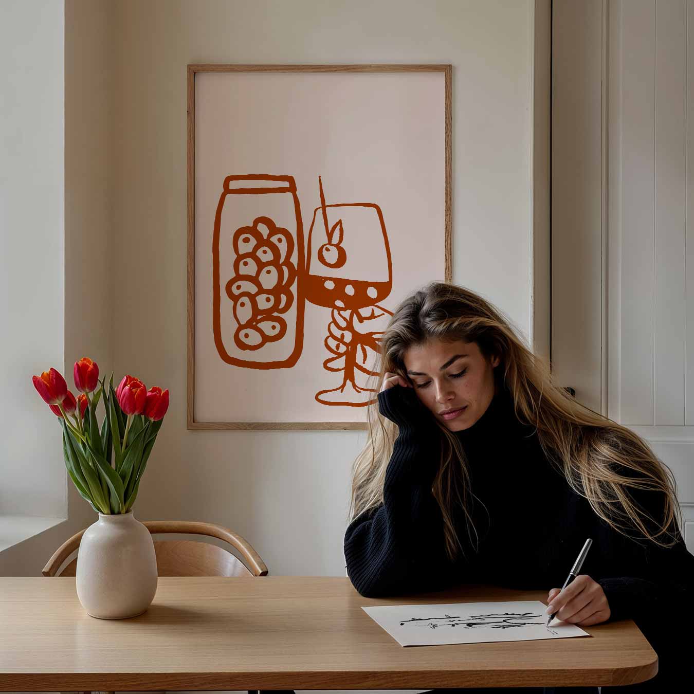 Cheers to Life Wijnposter-WallArtistic