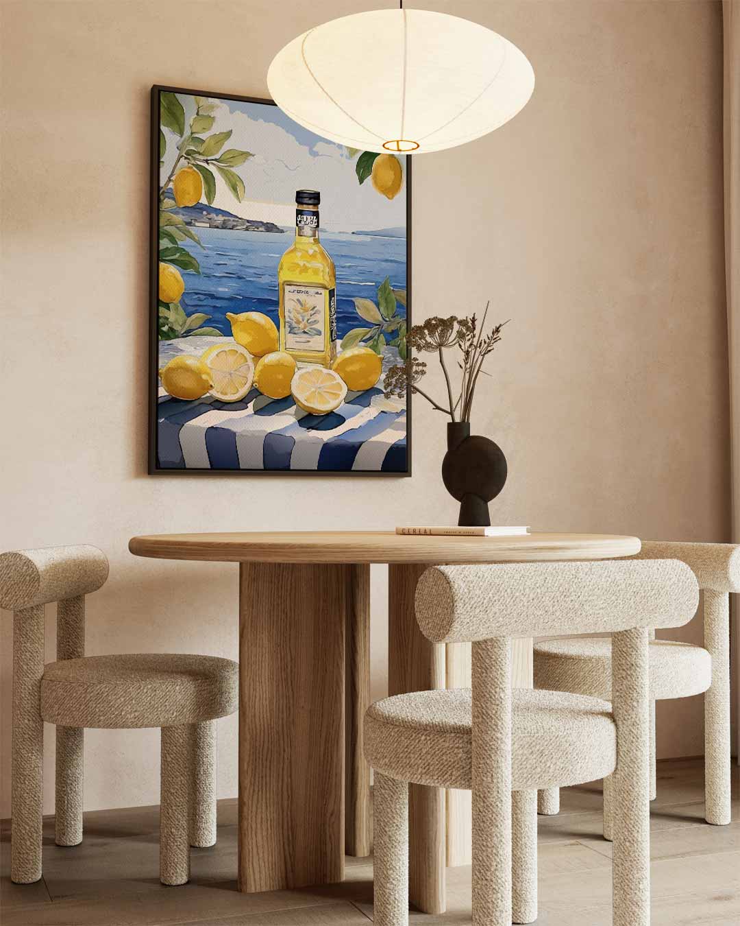 Zonnige Citroen aan Zee Kunstwerk-canvas-dibond-plexiglas-wanddecoratie-WallArtistic