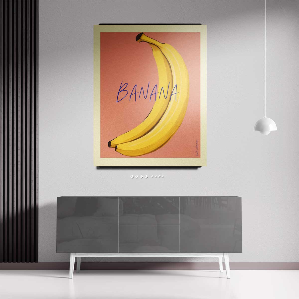 Bananen Kunstwerk-canvas-dibond-plexiglas-wanddecoratie-WallArtistic