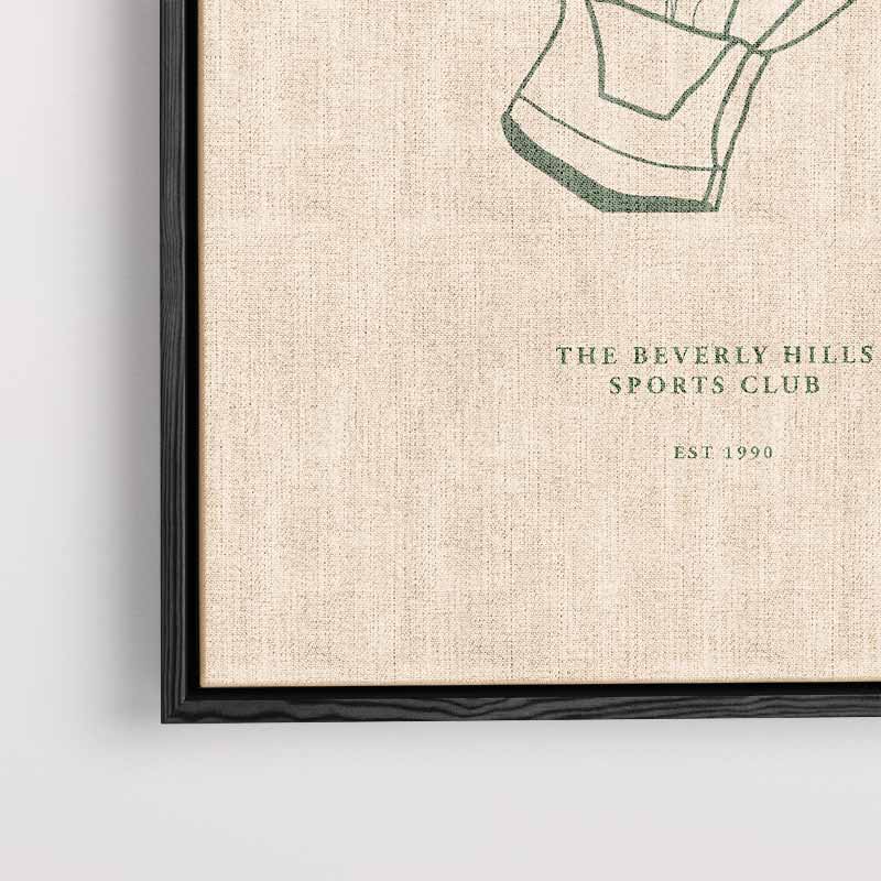 Elegante Polo & Golf Illustratie Kunstwerk-canvas-dibond-plexiglas-wanddecoratie-WallArtistic