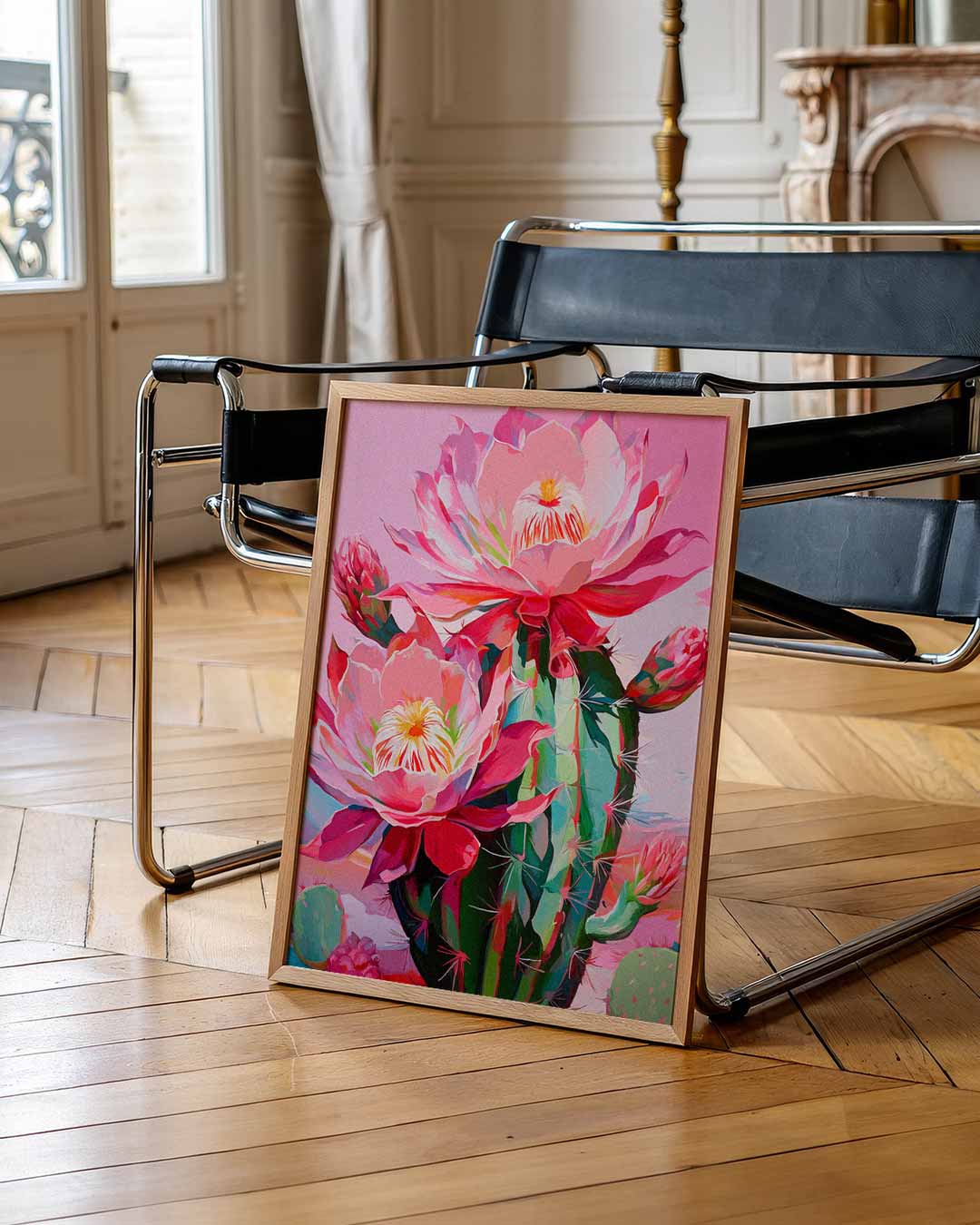 Kleurrijke Cactus Bloemenpracht Poster-WallArtistic