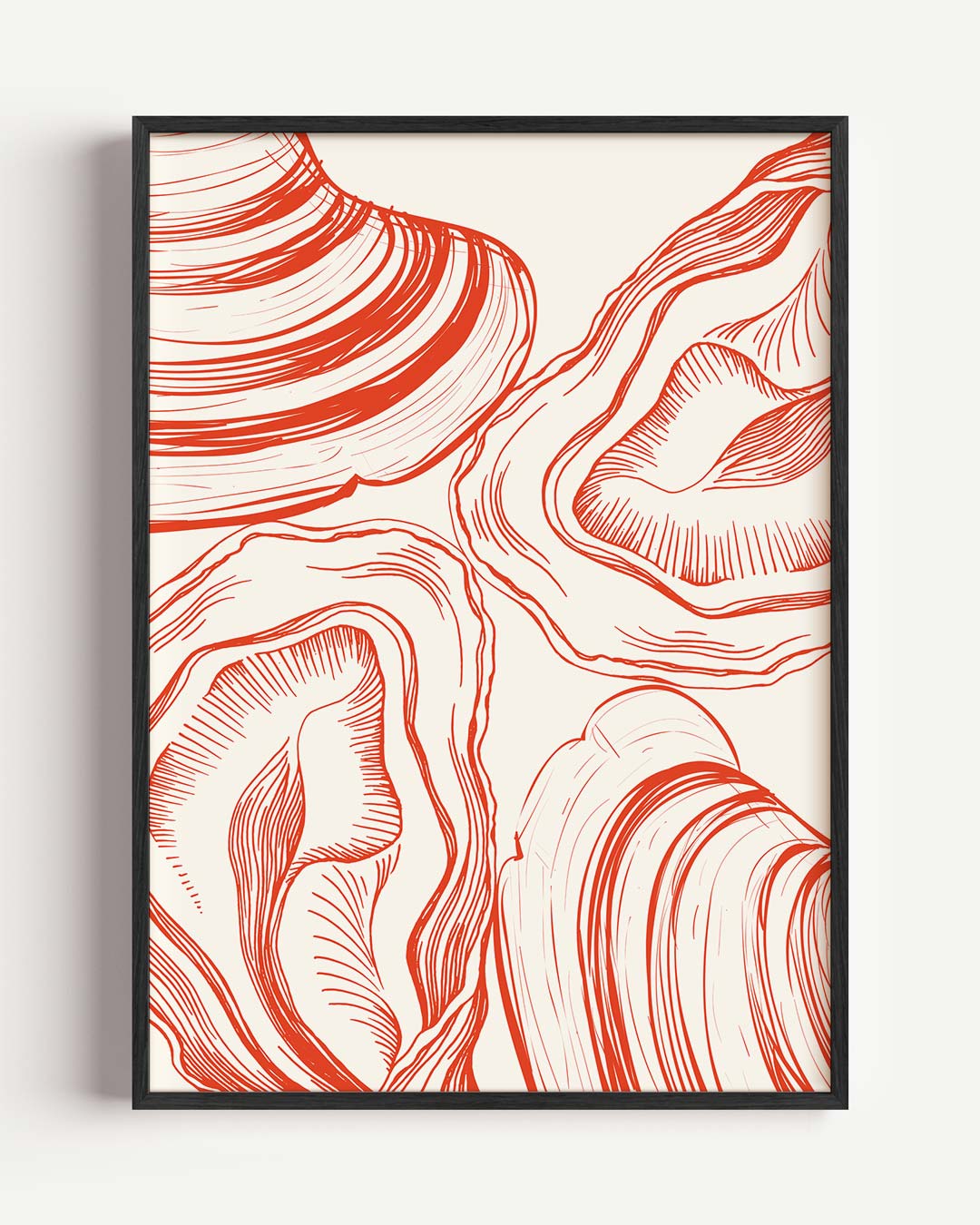 Abstracte Schelpenillustratie Poster-WallArtistic