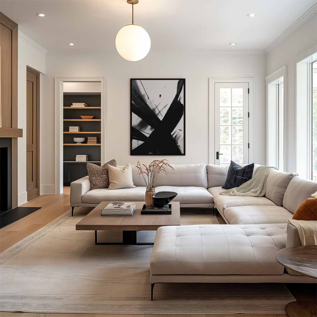 Abstracte Expressie Kunstwerk-canvas-dibond-plexiglas-wanddecoratie-WallArtistic