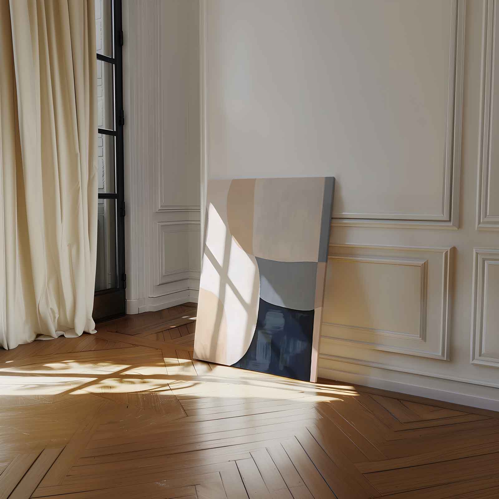 Abstracte Harmonie in Aardetinten Kunstwerk-canvas-dibond-plexiglas-wanddecoratie-WallArtistic