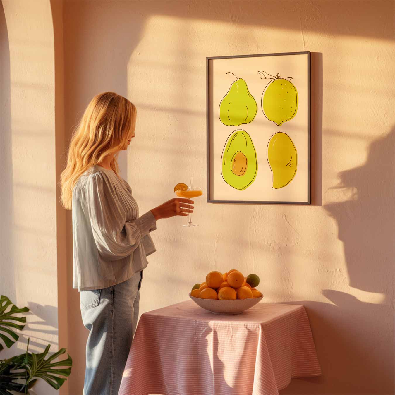 Vrolijke Fruit Illustratie Poster