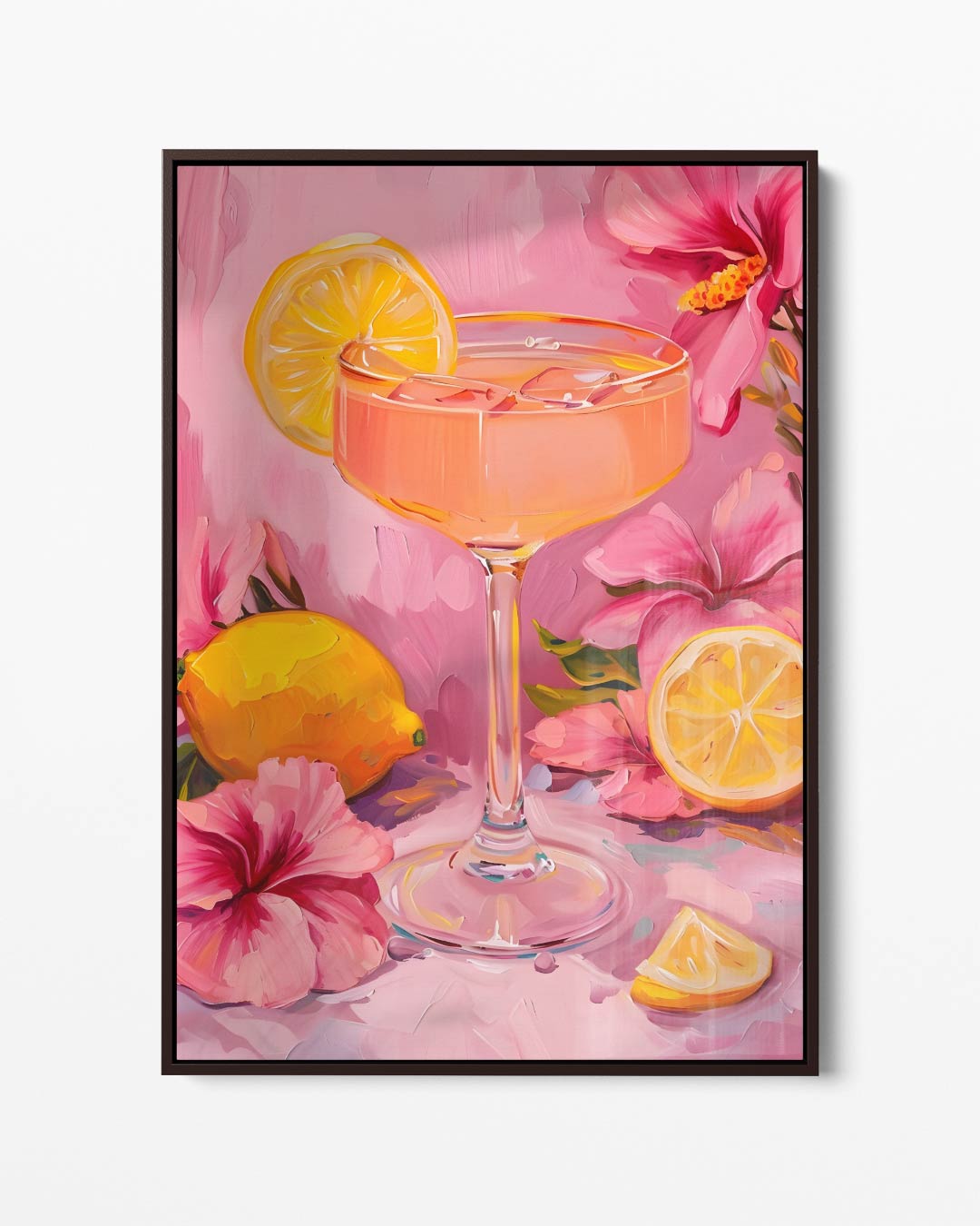Zomerse Cocktail met Bloemen Kunstwerk-canvas-dibond-plexiglas-wanddecoratie-WallArtistic