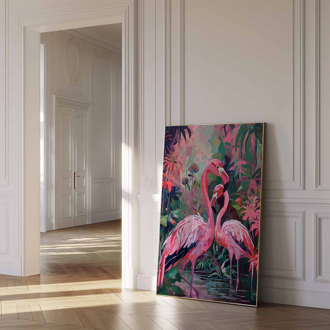 Flamingo Liefde in de Jungle Poster