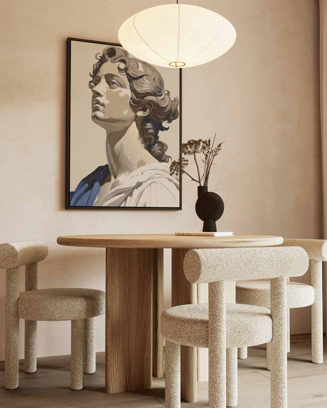 Klassieke Sculptuur Portret Kunstwerk-canvas-dibond-plexiglas-wanddecoratie-WallArtistic