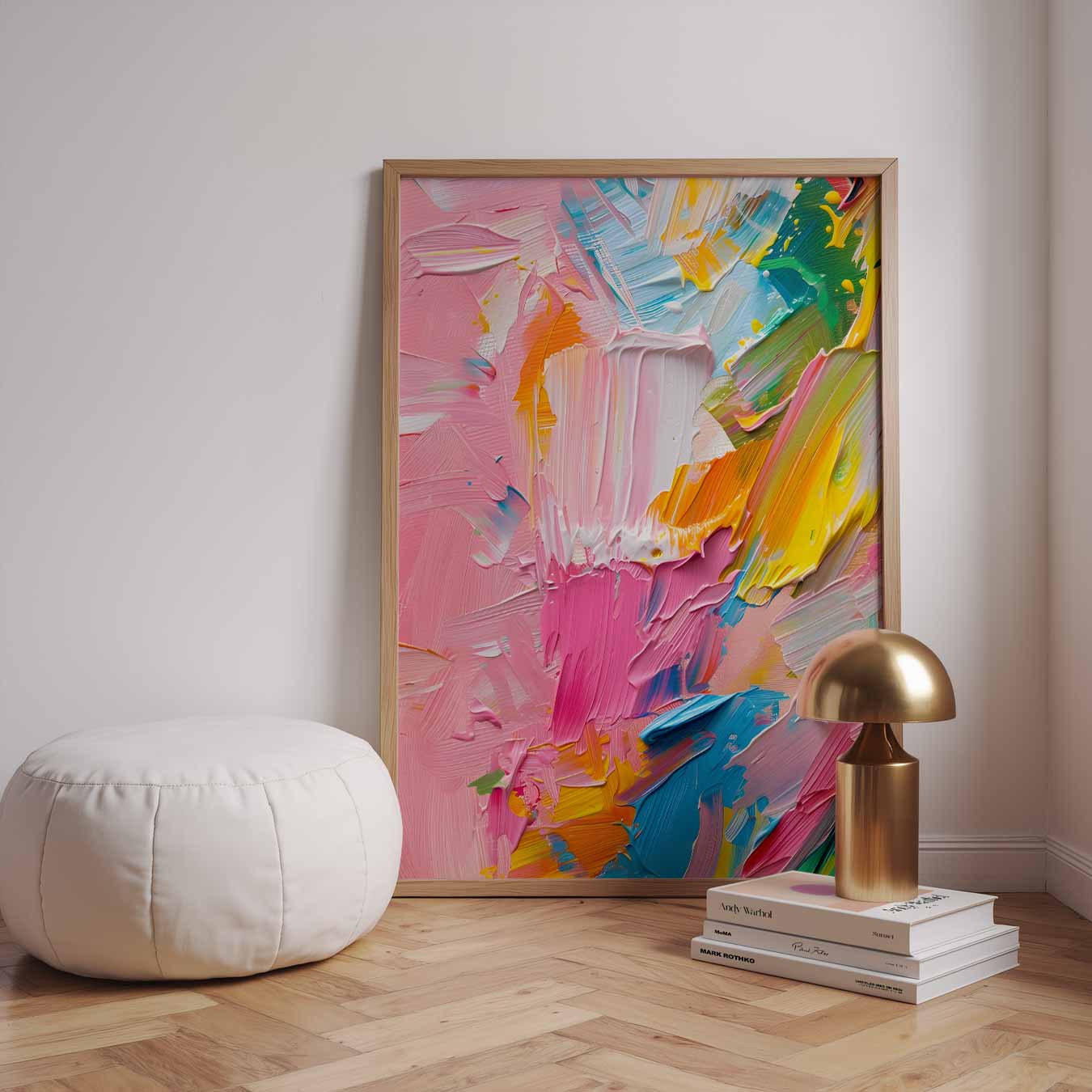 Kleurexplosie Abstracte Kunstposter-WallArtistic