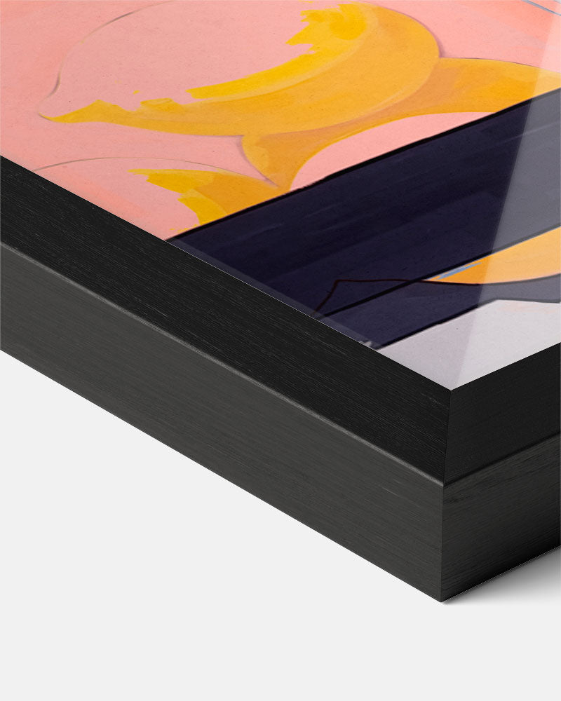 Vrolijke Vaas met Bladeren Poster-WallArtistic