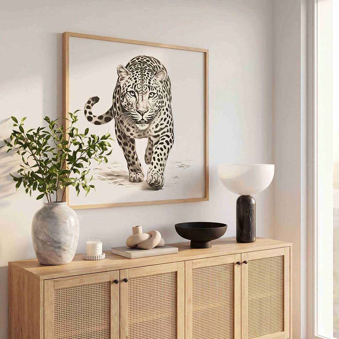 Luipaard in beweging Poster