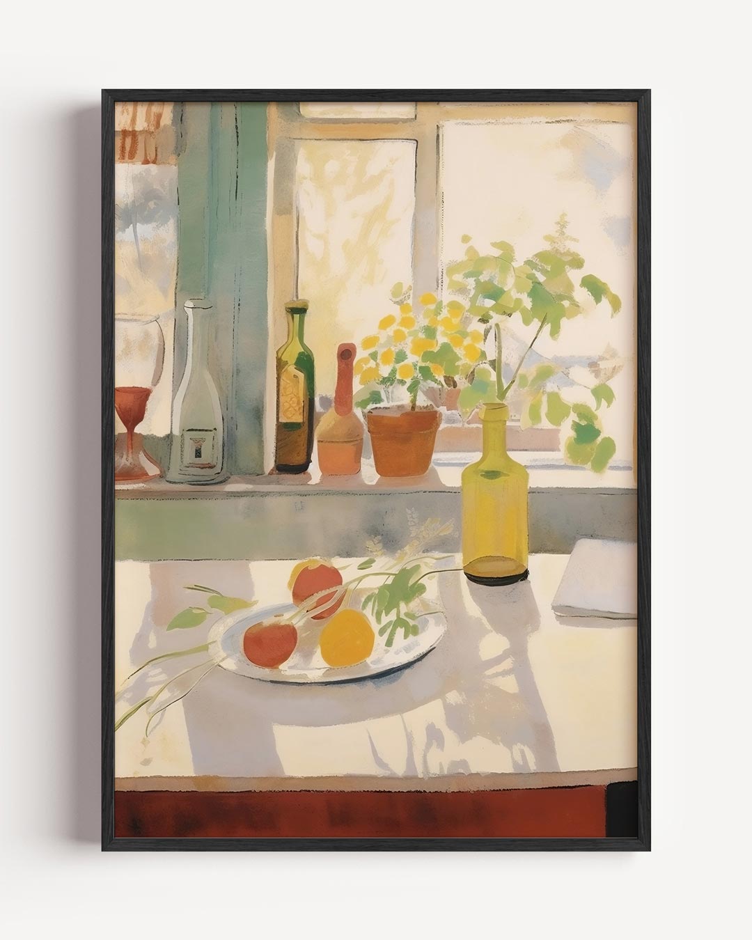Gezellige Keukenraam Poster-WallArtistic