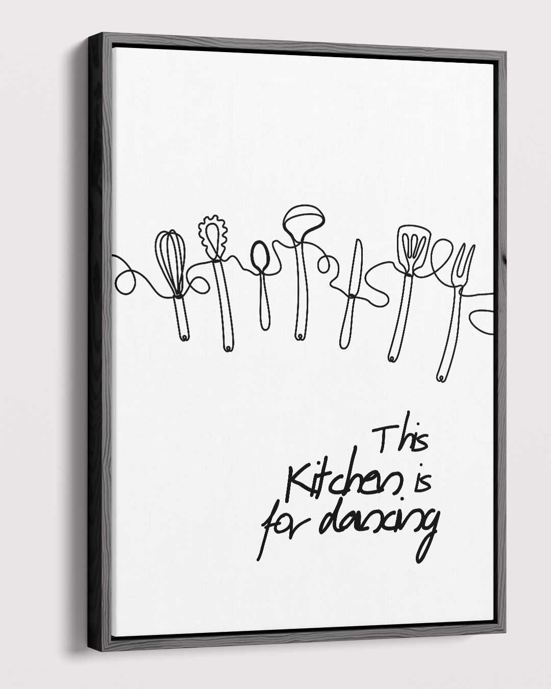 Dansende Keukentools Print Kunstwerk-canvas-dibond-plexiglas-wanddecoratie-WallArtistic