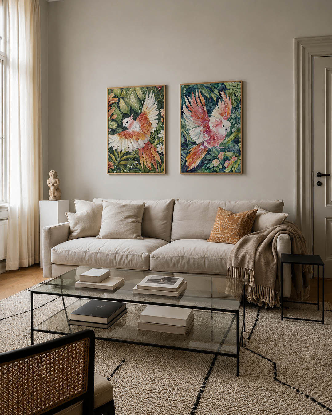 Vogel en bladeren Posterset