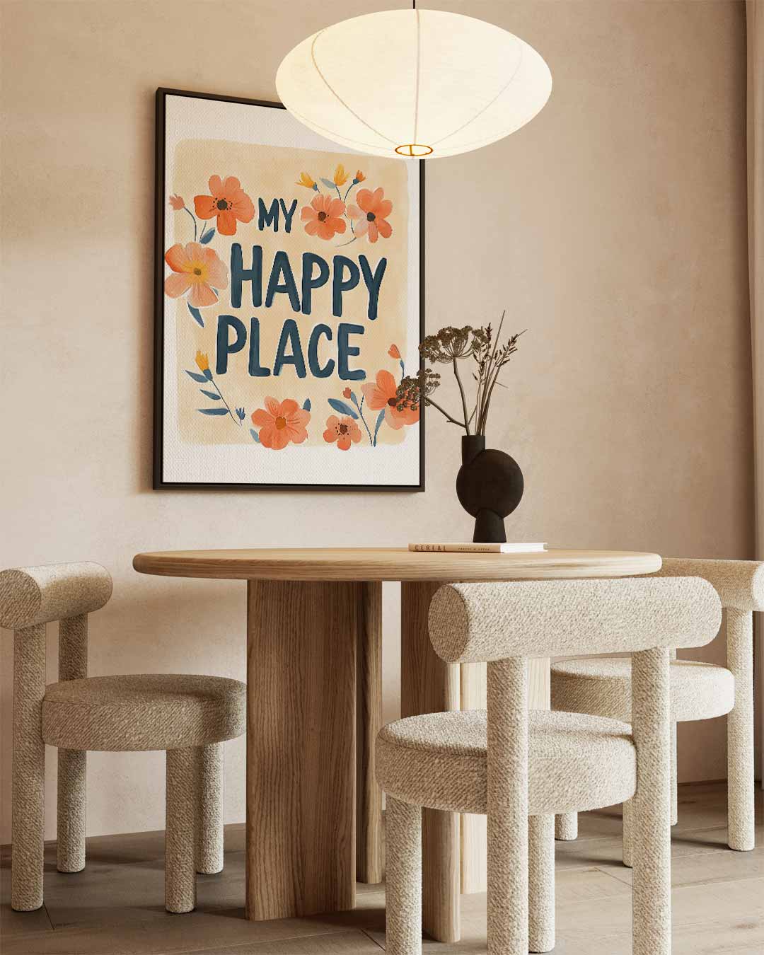 My Happy Place Bloemenkunst Kunstwerk-canvas-dibond-plexiglas-wanddecoratie-WallArtistic