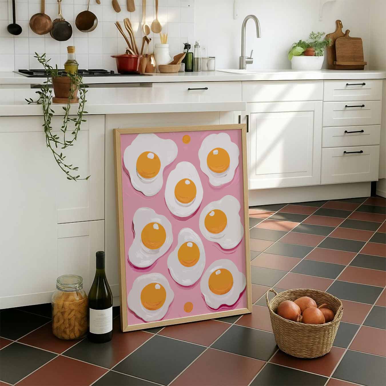 Vrolijke Eieren Wandkunst Poster