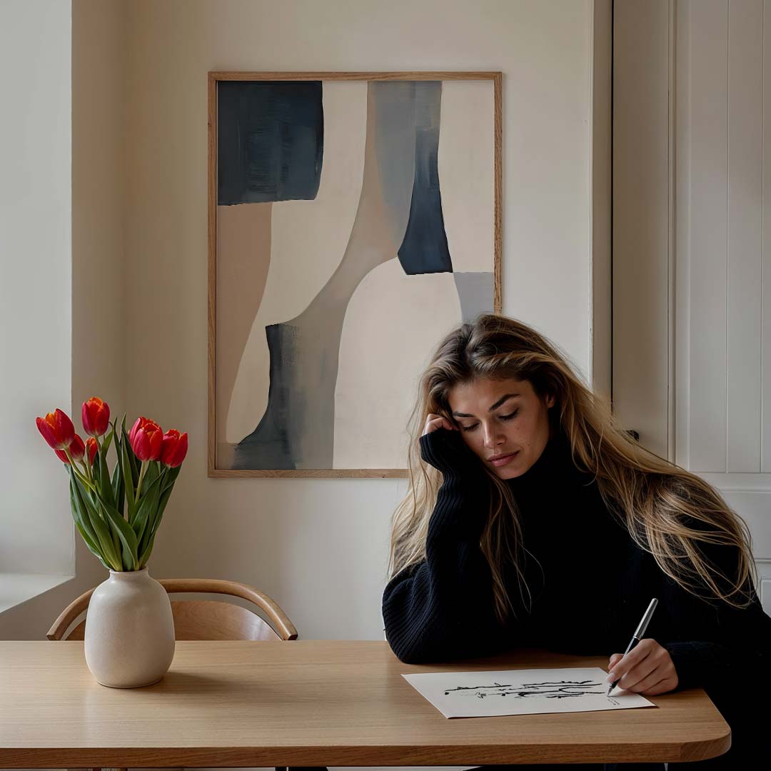 Moderne Abstracte Compositie Poster-WallArtistic