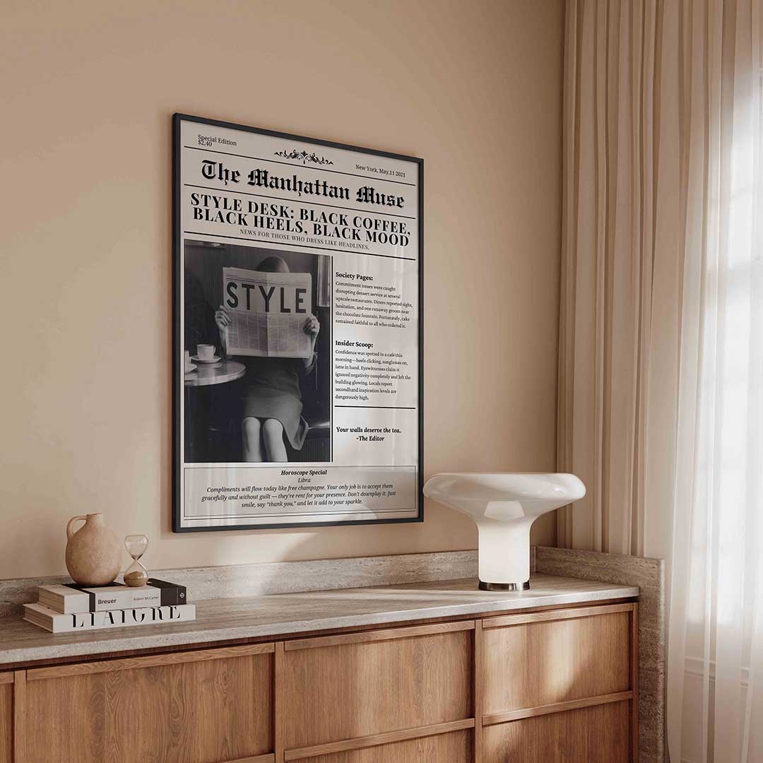 Stijlvolle krant Poster