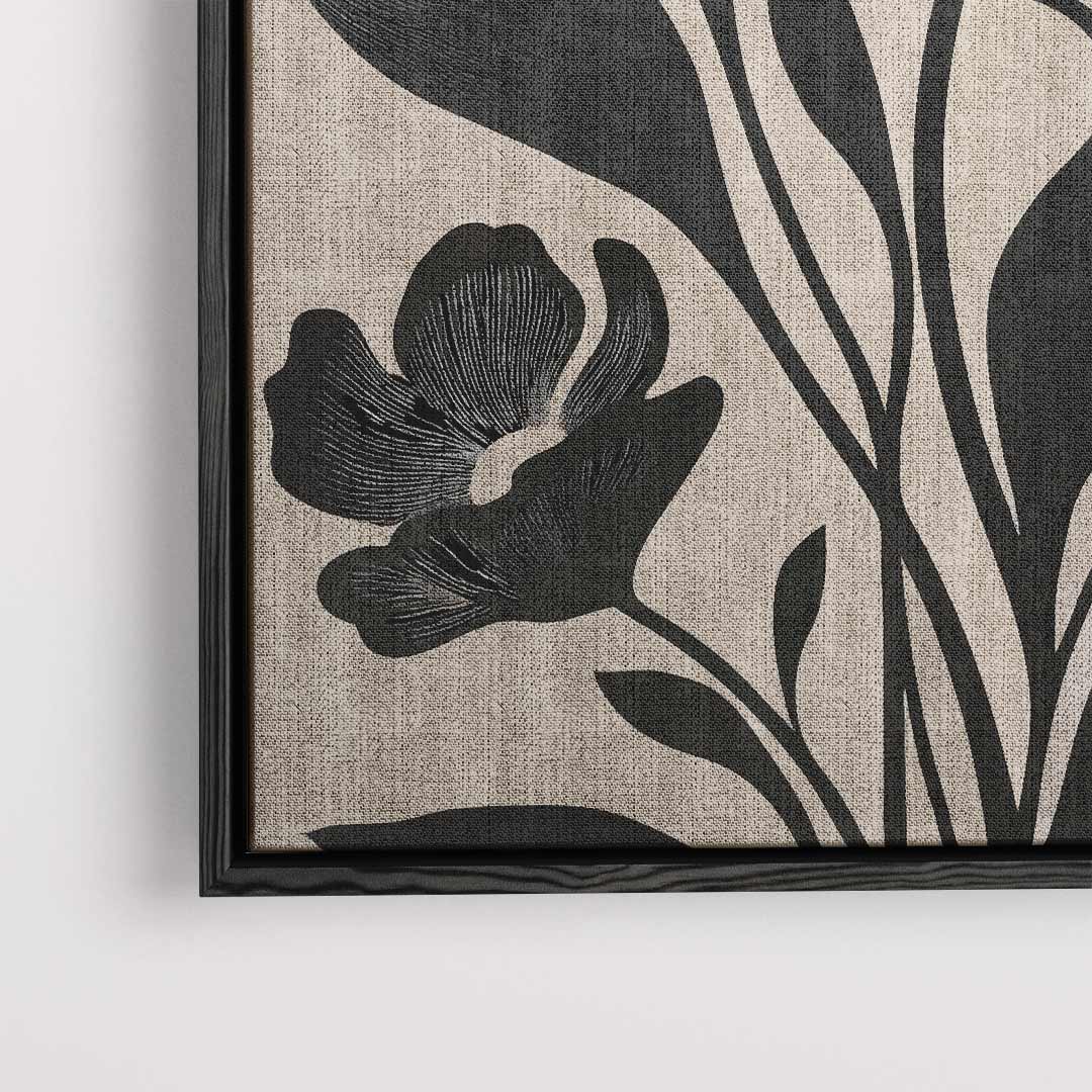 Bloemenpracht in Zwart-Wit Kunstwerk-canvas-dibond-plexiglas-wanddecoratie-WallArtistic