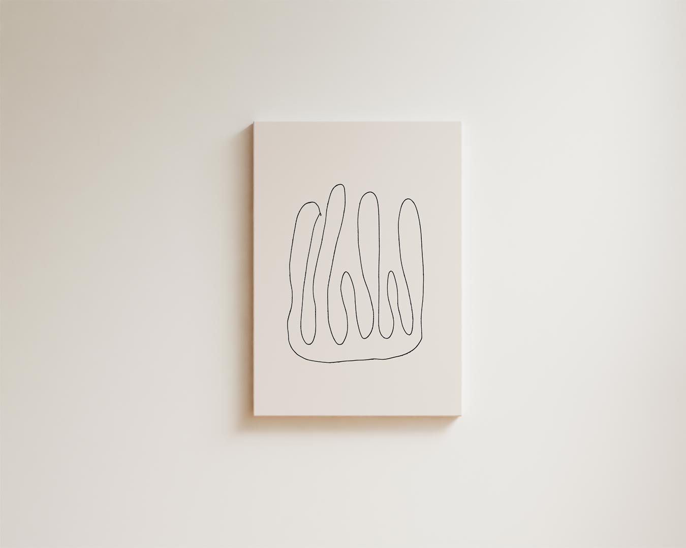 Organische Lijntekening Kunstwerk-canvas-dibond-plexiglas-wanddecoratie-WallArtistic