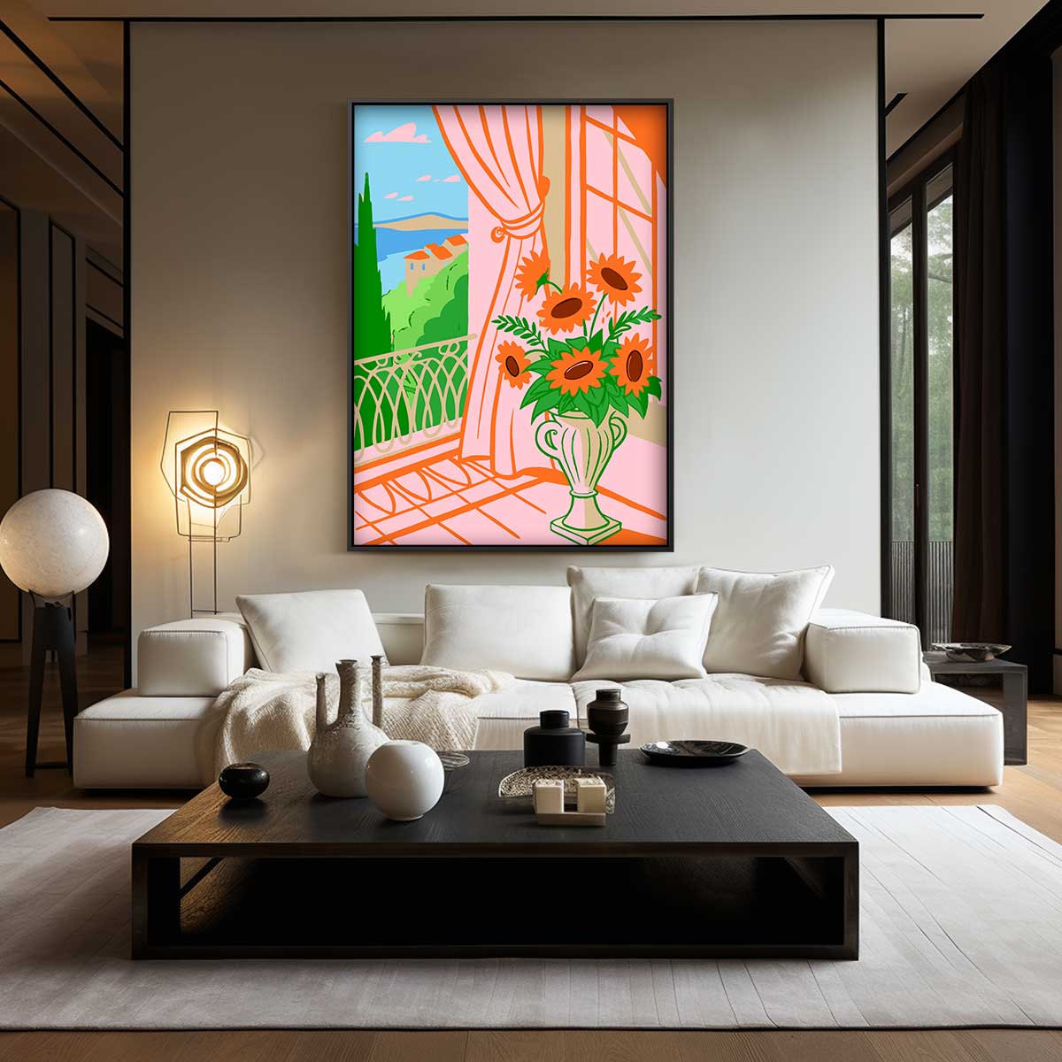 Zomerse Bloemenpracht Kunstwerk-canvas-dibond-plexiglas-wanddecoratie-WallArtistic