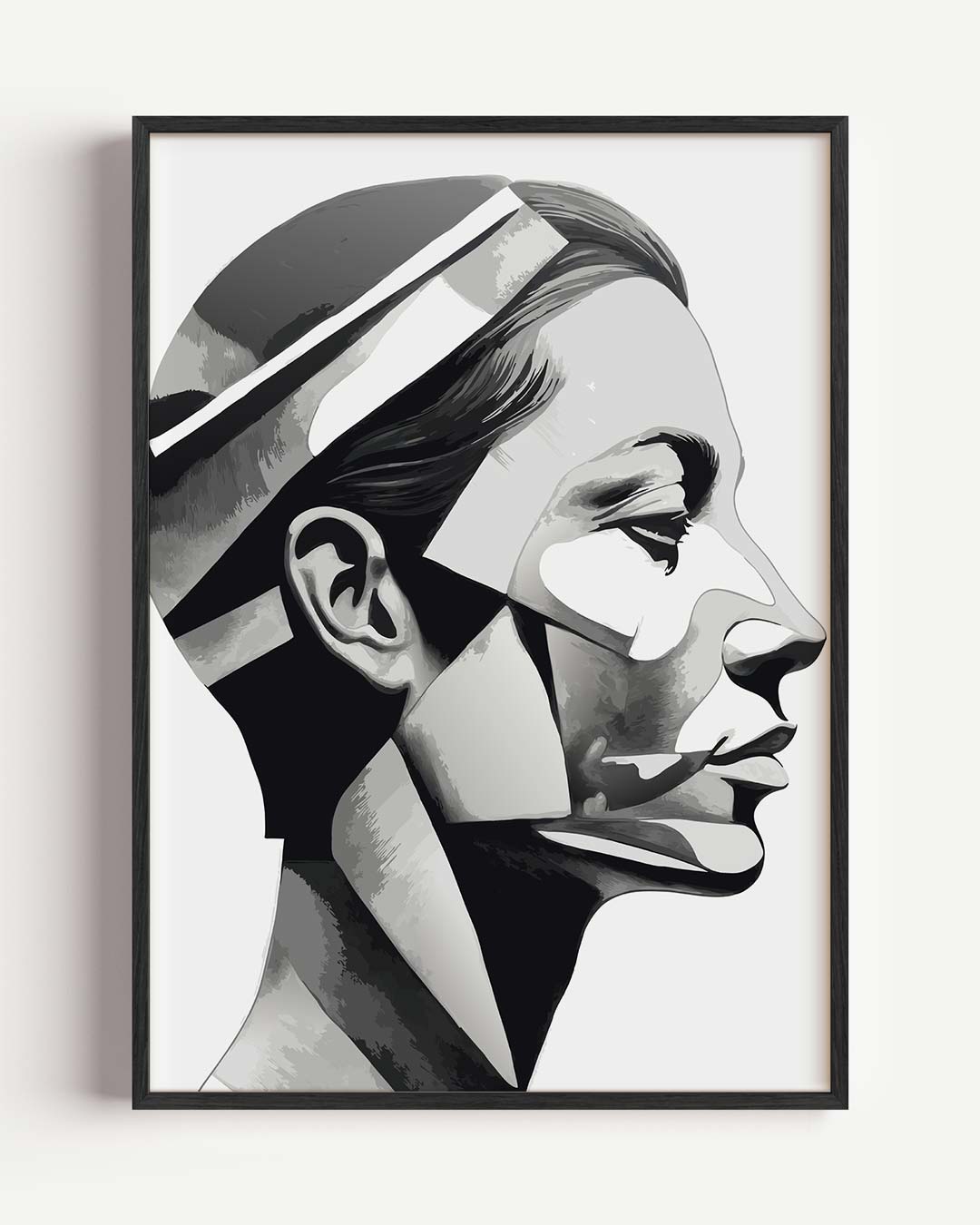 Abstracte Vrouwelijke Portretposter-WallArtistic