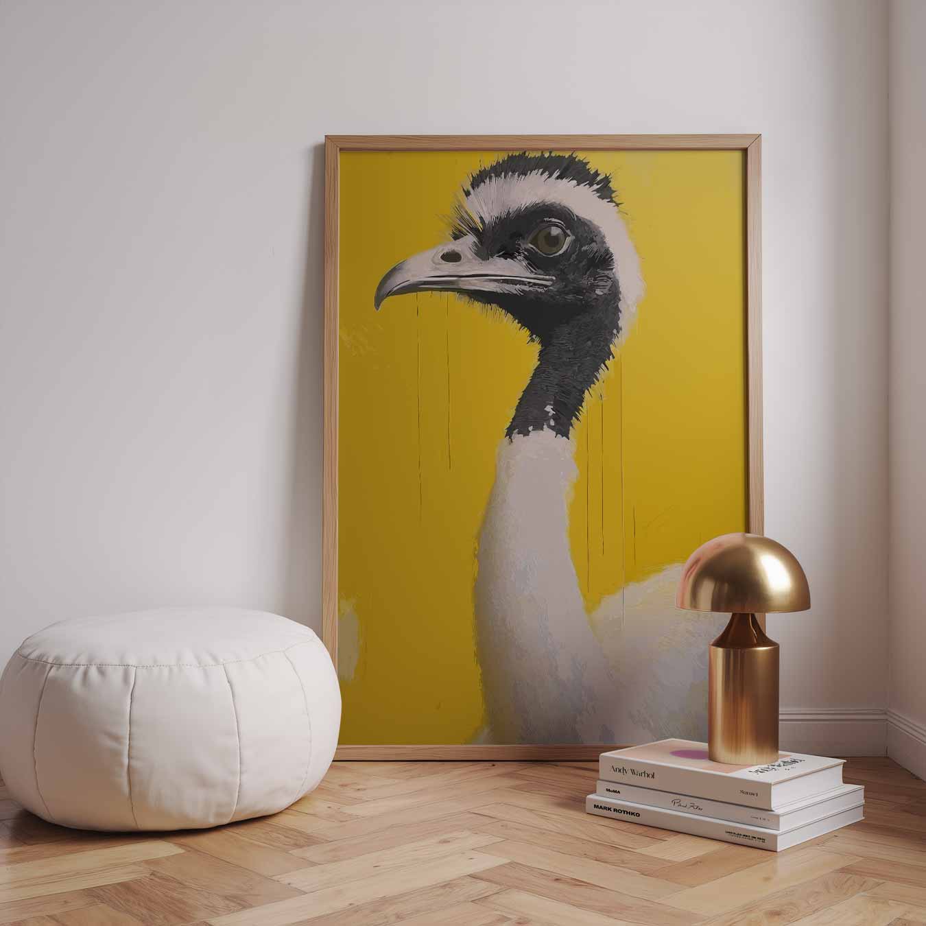 Moderne Struisvogel Kunstposter-WallArtistic